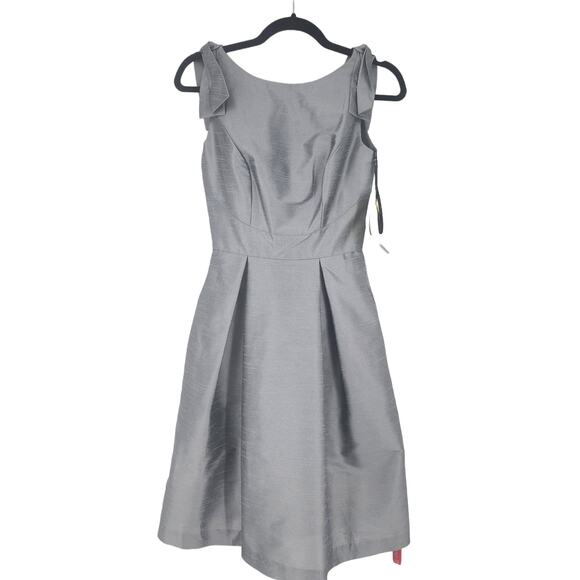 Alfred Sung D626 Cocktail Shoulder Bow Detail Pockets Bateau Neckline Size 0 - Picture 2 of 6